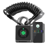 Anweller Fingerprint Padlock with APP, Steel Cable Keyless Biometric Smart Padlock,Gym Locker Padlocks Waterproof for Gym, Locker, Helmet, Gate, Fence, Luggage