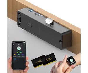 Anweller Smart Cupboard Locks, Magnetic Hidden Bluetooth RFID Keyless Drawer Lock Cabinet Lock, Child Safety Baby Proof Cupboard Locks for Children Liquor File Cabinet Cupboard Desk Dresser Black