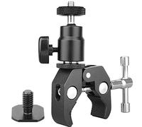 Anwenk Ball Head Clamp Camera Ball Mount Clamp w/ 1/4"-20 Tripod head Hot Shoe Adapter and Cool Super Clamp