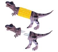 anwhriet Cobs Corn Cob Holders - Dinosaur Shaped Corn on the Cob Storage Holder, Funny Corns Holders with Stainless Steel Forks for BBQ & Picnics, Kitchen Gadget for Corns Lovers Tyrannosaurus Rex