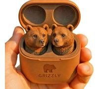 anwhriet Cute Animal Shaped Earbuds - Novelty 3D Frog Eagle Zebra Wolf Lion Animal Wireless Earbuds with Charging Case, Deep Bass, for Teens Adults I