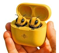 anwhriet Cute Animal Shaped Earbuds - Novelty 3D Frog Eagle Zebra Wolf Lion Animal Wireless Earbuds with Charging Case, Deep Bass, for Teens Adults B
