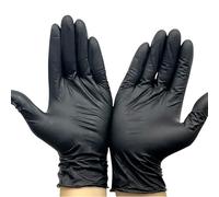 anwhriet Disposable Nitrile Gloves Powder Free Latex Free, 50Pcs Puncture Resistant Protective Safety Gloves, Food Safe Disposable Glove for Cleaning, Cooking, Medical, Automotive Black M