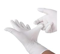 anwhriet Disposable Nitrile Gloves Powder Free Latex Free, 50Pcs Puncture Resistant Protective Safety Gloves, Food Safe Disposable Glove for Cleaning, Cooking, Medical, Automotive White L