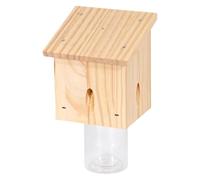 anwhriet Hanging Wooden Carpenter Bee Trap, Efficient Bee Catcher with 2 Installation Methods, Reusable Outdoor Insect Trap for Garden, Deck, Shed, Wooden Furniture Wood