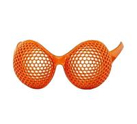 anwhriet Insect Compound Eye Glasses 3D Printed Futuristic Costume Eyewear Fun Novelty Vision Sunglasses for Halloween Party Cosplay Teens Adults Lightweight Durable Plastic Frame Orange Adult