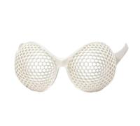 anwhriet Insect Compound Eye Glasses 3D Printed Futuristic Costume Eyewear Fun Novelty Vision Sunglasses for Halloween Party Cosplay Teens Adults Lightweight Durable Plastic Frame White Adult