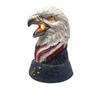 anwhriet Patriotic American Eagle Head Night Light, Resin Table Lamp, USB Powered, 250th Independence Anniversary, for Bedroom, Living Room, Veterans, 4th of July (White)