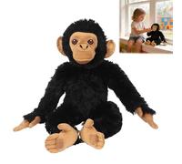 anwhriet Punch Monkey Plush, 20 Inch Soft Stuffed Animal Pillow, Emotional Support Plush Orangutan for Kids Adults Stress Relief, Realistic Soft Cuddly Monkey Toy Black