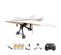 anwhriet RC Paper Airplane Kit with Gyro Stabilizer - DIY Electric Remote Control Plane, Lightweight Foldable Flying Toy for Indoor Outdoor, STEM Gift for Kids Adults