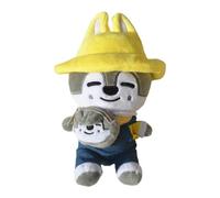 anwhriet Skzoo Plush, 22cm Skzoo Animal Sitting Plush Doll Set with Removable Clothes & Backpack, Soft SKZ Stuffed Animal Doll Wolf