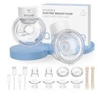 ANWIKE Electric Breast Pump Double Ultra-Light 230g - Wearable Breast Pump Hands Free for Travel & Home, 4 Modes 9 Levels, 135° Flange, Quiet 40dB, BPA-Free, Easy to Clean & Gift for New Moms, White