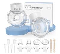 ANWIKE Electric Breast Pump Double Ultra-Light 230g - Wearable Breast Pump Hands Free for Travel & Home, 4 Modes 9 Levels, 135° Flange, Quiet 40dB, BPA-Free, Easy to Clean & Gift for New Moms, Black