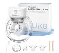 ANWIKE Wearable Breast Pump Hands Free 230g - Quiet 40dB Electric Breast Pump with 4 Modes 9 Levels, 2.5h Fast Charge, Smart Timer, 135° Flange, BPA-Free, for Travel & New Moms, White