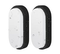 ANWIO 14W Outside Black Led Oval Bulkhead Light,Ip54 Waterproof Outdoor led Porch Lights, Outdoor External Wall Lights,Ceiling Light,980LM,4000K Natural White,Outdoor Wall Ceiling Lights(2 Pack)