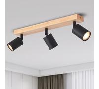 ANWIO Black Ceiling Light,Spot Light Ceilings,Bedroom Kitchen Spotlights Ceiling Lights with GU10 Bases,3 Way Lights Fittings Ceilings for Living Room (EUS-EA19, NO Bulbs)
