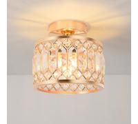 ANWIO Hallway Lights Ceiling,Ceiling Light Living Room,Kitchen Lights Ceiling,E27 Light Shade Lamp,Gold Chandelier,Morden Crystal Lounge Light Ceilings (LAMP DIAM 20.5CM)