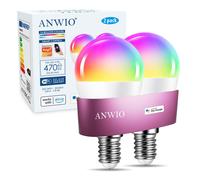 ANWIO Smart Bulb E14 Alexa Light Bulbs,RGB Colour Changing