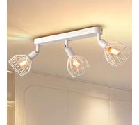 ANWIO Spot Light Fittings Ceilings,Kitchen Lights Ceiling,White 3 Way Spotlights Ceiling Light,E14 Wall Lights,Spot Light Bar Lighting,Ceiling Lights for Living Room（EUC-EA190813,NO Bulbs