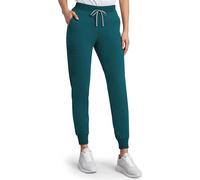 Anwrtuk Scrub Bottoms for Women, Hospital Uniform Trousers Womens Jogger Scrub Pants with 6 Pockets with Waistband (UK, Alpha, L, Regular, Regular, Green)