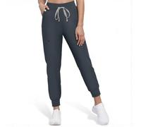 Anwrtuk Women’s Medical Scrub Trousers, Medical Work Trousers with Slim Mid-Rise Fit, Utility Pockets & Moisture-Wicking Fabric (UK, Alpha, S, Regular, Regular, Charcoal Grey)