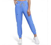 Anwrtuk Women’s Medical Scrub Trousers, Medical Work Trousers with Slim Mid-Rise Fit, Utility Pockets & Moisture-Wicking Fabric (UK, Alpha, L, Regular, Regular, Sky Blue)