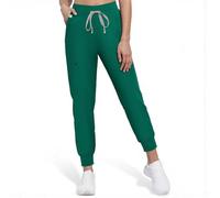 Anwrtuk Women’s Medical Scrub Trousers, Medical Work Trousers with Slim Mid-Rise Fit, Utility Pockets & Moisture-Wicking Fabric (UK, Alpha, S, Regular, Regular, Hunter Green)