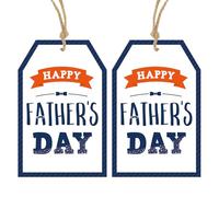 Anwyll Fathers Day Gift Tags - 50Pcs Happy Father's Day Gift Tags with String Personalized Best Dad Hanging Paper Tag Father Thank You Tags for Father Party Decoration Birthday DIY Craft Gift Wrapping