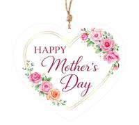 Anwyll Mothers Day Gift Tags - 50Pcs Happy Mother's Day Tags with String Floral Mom Heart Shape Tag Personalized Best Mom Thank You Hanging Paper Gift Label Tag for Goodie Treat Bag Party Favor Decor