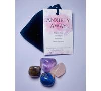Anxiety Away Crystal Pouch | Crystals for Anxiety | Carry with You for Support on The go | A Combination of Crystals to Combat Stress and Anxiety