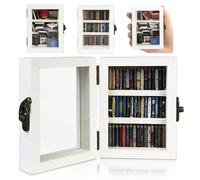 Anxiety Bookshelf Mini Book Shelfs Ornament Miniature Bookshelf Decor Shake Away Your Anxiety Miniature Library with 60pcs Mini Books for Book Lovers Home Room Office Decor (White)