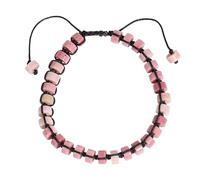 Anxiety Bracelet For Women, 6mm Natural Agate Beaded Braided Bracelets for Women, Handmade Adjustable Boho Yoga Wristband bangle Fashion Jewellry Gift for Mums friends colleagues lover Line Rhodorine