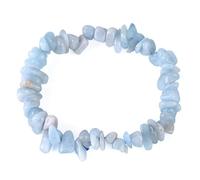 Anxiety Bracelet For Women, Natural Stone Beaded Bracelets for Women,Irregular Blue Quartz Chip Gravel Stretch Wristband bangle Reiki Jewellry Gift for Mums Teen Girls BFF