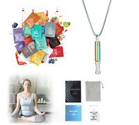 Anxiety Breathing Necklace,Breathing Necklace with Resistance,Anxiety Relief Necklaces, Christmas Valentine's Day Birthday Gift for Father, Women, Men (C)