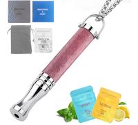Anxiety Breathing Necklace, Breathing Necklace with Resistance Filter, Anxiety Relief Necklaces, Portable Deep Breathing Meditation Aids for Men & Women