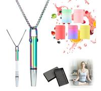 Anxiety Breathing Necklace with Resistance, 2025 New Anxiety Relief Necklace for Adults, Portable Breathing Necklace with Resistance Filter Aid for Breathing Exercises, Meditation (Colorful)