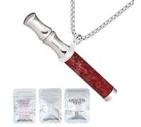 Anxiety Breathing Necklace with Resistance - Breathing Necklace with Flavoured Filters & Natural Crystal for Breathe Free Living, Stress & Anxiety Relief for Adults.