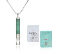 Anxiety Breathing Necklace with Resistance, Flavoured Air Breathlace, Filter Natural Essential Oil Breathing Necklace for Anxiety Relief, Breathing Exercises, Meditation, for Father, Women, Men