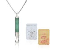 Anxiety Breathing Necklace with Resistance, Flavoured Air Breathlace, Filter Natural Essential Oil Breathing Necklace for Anxiety Relief, Breathing Exercises, Meditation, for Father, Women, Men