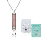 Anxiety Breathing Necklace with Resistance, Flavoured Air Breathlace, Filter Natural Essential Oil Breathing Necklace for Anxiety Relief, Breathing Exercises, Meditation, for Father, Women, Men