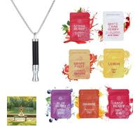 Anxiety Breathing Necklace with Resistance, Flavoured Air Breathlace, Filter Natural Essential Oil Breath Quitgo Breathing Necklace Stress Anxiety Relief Chain for Adults (Obsidian)