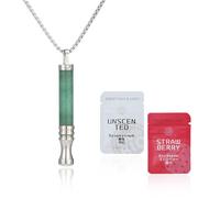 Anxiety Breathing Necklace with Resistance, Flavoured Air Breathlace, Filter Natural Essential Oil Breathing Necklace for Anxiety Relief, Breathing Exercises, Meditation, for Father, Women, Men