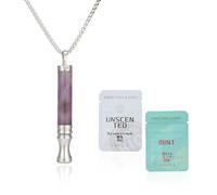 Anxiety Breathing Necklace with Resistance, Flavoured Air Breathlace, Filter Natural Essential Oil Breathing Necklace for Anxiety Relief, Breathing Exercises, Meditation, for Father, Women, Men
