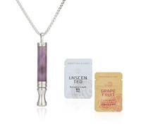 Anxiety Breathing Necklace with Resistance, Flavoured Air Breathlace, Filter Natural Essential Oil Breathing Necklace for Anxiety Relief, Breathing Exercises, Meditation, for Father, Women, Men