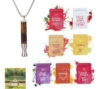 Anxiety Breathing Necklace with Resistance, Flavoured Air Breathlace, Filter Natural Essential Oil Breath Quitgo Breathing Necklace Stress Anxiety Relief Chain for Adults (Tiger's Eye)