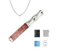 Anxiety Breathing Necklace with Resistance Various Flavours Wooden Breathlace Tube Breathing Necklace Stress Anxiety Relief Chain for Adults (Style 5)