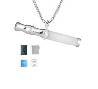 Anxiety Breathing Necklace with Resistance Various Flavours Wooden Breathlace Tube Breathing Necklace Stress Anxiety Relief Chain for Adults (Style 2)