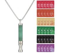 Anxiety Breathing Necklace, Wooden Breathlace, with Resistance & Flavoured Air Inner Filter Packs, Natural Essential Oil Breath Stress Relief Chain for Adults (Green)