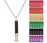 Anxiety Breathing Necklace, Wooden Breathlace, with Resistance & Flavoured Air Inner Filter Packs, Natural Essential Oil Breath Stress Relief Chain for Adults (Black)