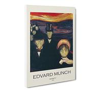 Anxiety By Edvard Munch Canvas Print | Gallery Wrapped 30mm Frame Wall Art | 24x16 inches | Ready to Hang | Classic Picture | Living Room Bedroom Lounge Office